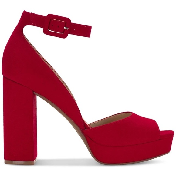 NWOT- Sun + Stone‎ Platform Heels with Ankle Strap - Picture 1 of 6